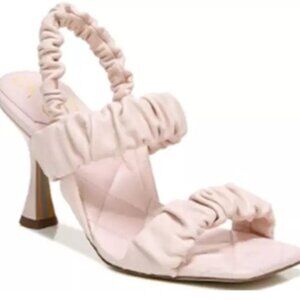 New Sam Edelman Women's Marlena Heeled Sandal Pink Leather Size 8 1/2, EU38 1/2